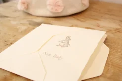 Cottontails handmade card - New Baby