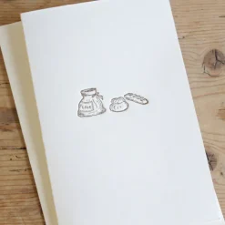 Cottontails handmade card - bread