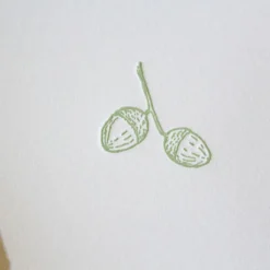Cottontails handmade card - acorn