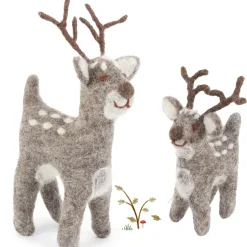 En Gry & Sif cute grey deer - large