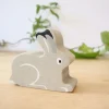 Little wooden woodland animal - snow hare