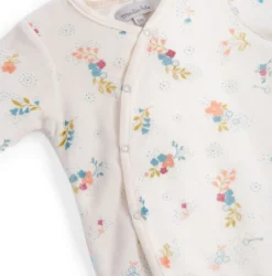 Moulin Roty Floral Baby Sleepsuit - 1 month