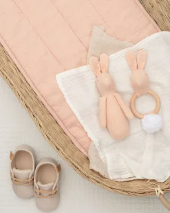 Mr Pickles Cotton Linen Rabbit Rattle