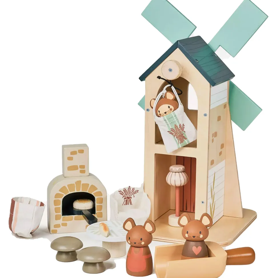 Penny Windmill & Field Mice - Wooden Countryside Play Set