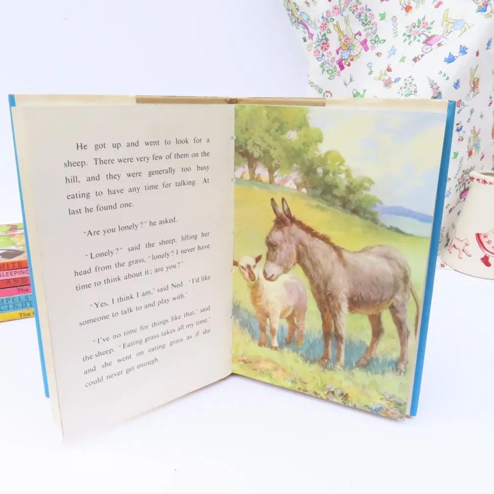 VINTAGE Ladybird book - Ned the Lonely Donkey with DJ (late 1950s)