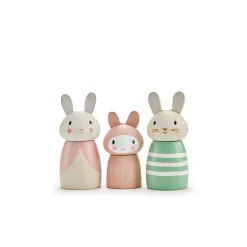 Wooden Bunny Family